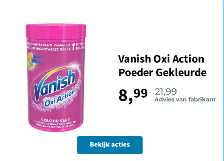 Aanbieding: Vanish Oxi Action Poeder Gekleurde