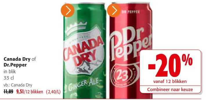 Promotie: Canada Dry of Dr.Pepper