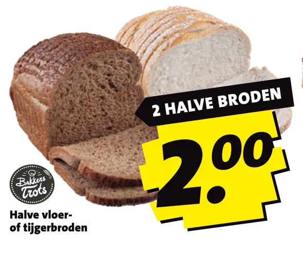 Aanbieding: Halve vloer- of tijgerbroden