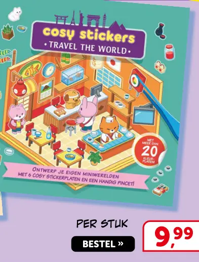 Promotie: Cosy stickers travel the world
