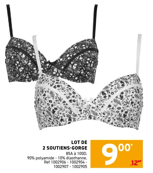 Offre: 2 soutiens-gorge