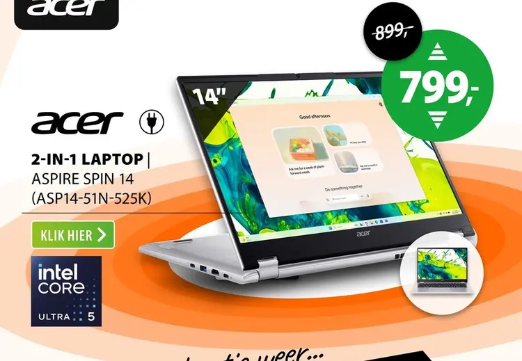 Aanbieding: Acer Aspire Spin 14 (ASP14-51N-525K)
