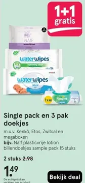 Aanbieding: Single pack en 3 pak doekjes