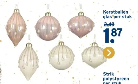 Aanbieding: Kerstballen glas