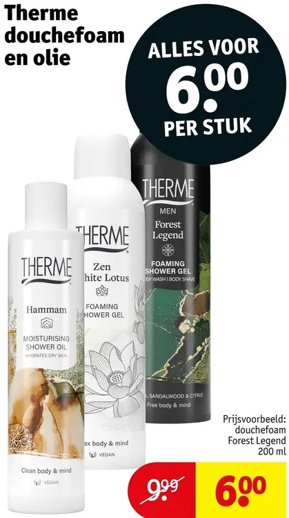 Aanbieding: Douchefoam en olie