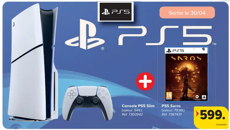 Offre: PS5 Slim Console + PS5 Saros Game