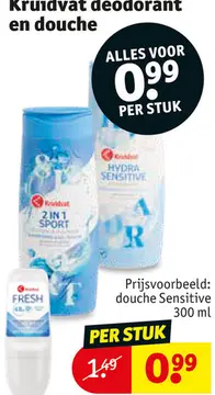 Aanbieding: Kruidvat deodorant en douche