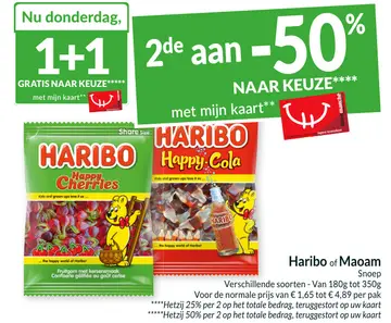 Aanbieding: Haribo of Maoam Snoep