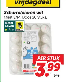 Scharreleieren wit