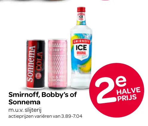 Aanbieding: Smirnoff, Bobby's of Sonnema