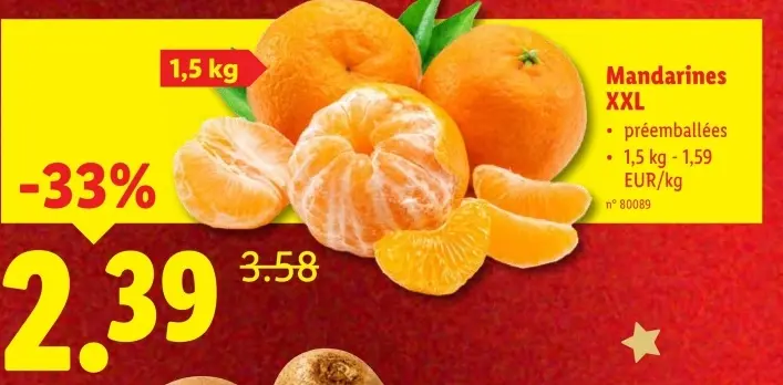 Offre: Mandarines XXL