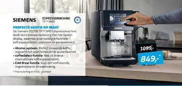 Aanbieding: SIEMENS ESPRESSOMACHINE TP715R01