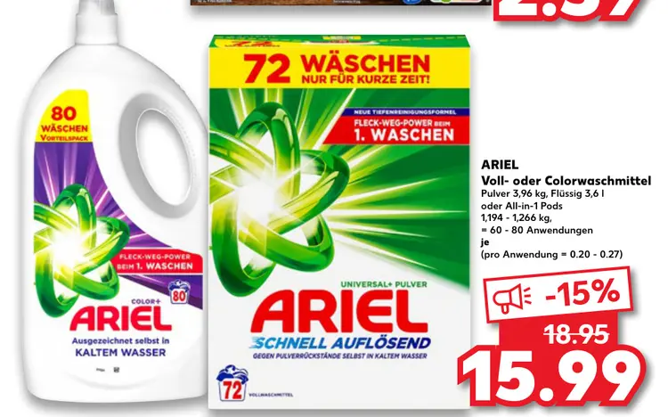Aanbieding: Voll- oder Colorwaschmittel