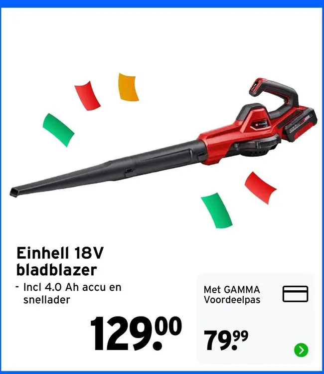 Aanbieding: Einhell 18V bladblazer