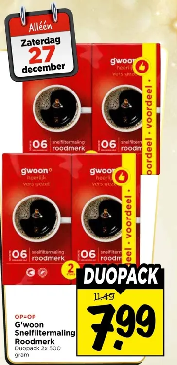 Aanbieding: Snelfiltermaling Roodmerk