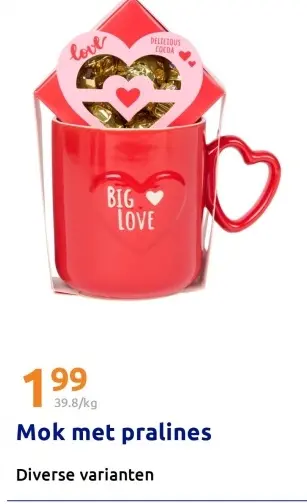 Aanbieding: Mok met pralines