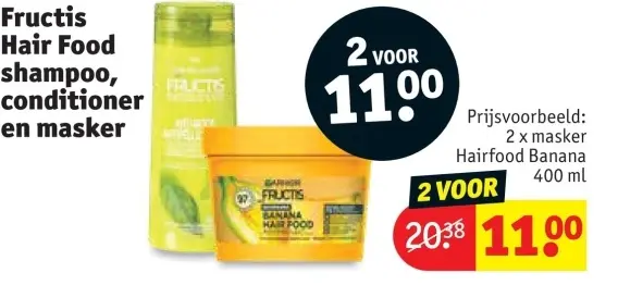 Promotie: Fructis Hair Food shampoo, conditioner en masker