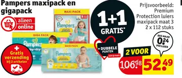 Aanbieding: Pampers maxipack en gigapack