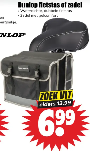Aanbieding: Fietstas of zadel