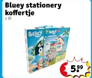 Aanbieding: Bluey stationery koffertje