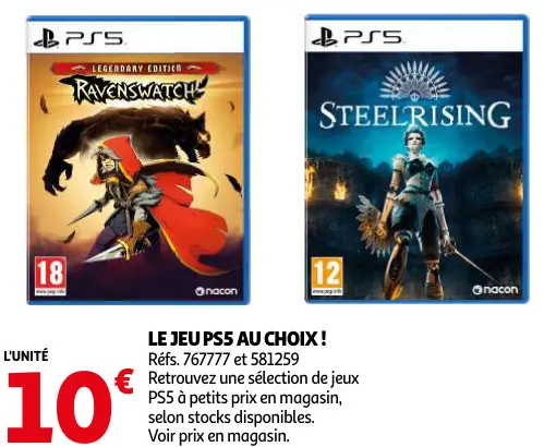Promotie: Le jeu ps5 au choix!