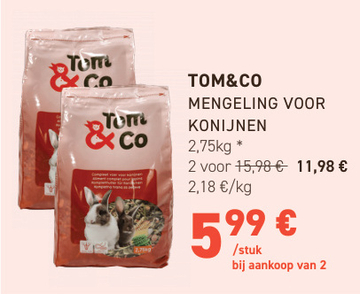 Aanbieding: TOM&CO MENGELING VOOR KONIJNEN