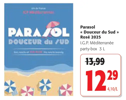 Offre: Parasol Douceur du Sud Rosé 2025