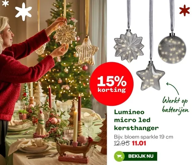 Aanbieding: micro led kersthanger