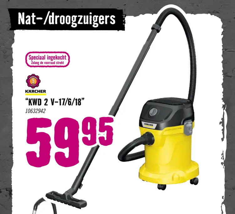 Aanbieding: Nat- en droogzuiger KWD 2 V-17/6/18