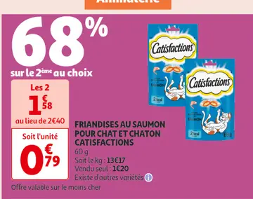Offre: FRIANDISES AU SAUMON POUR CHAT ET CHATON