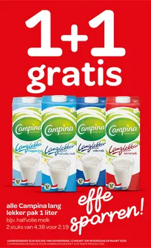 Aanbieding: Campina lang lekker pak