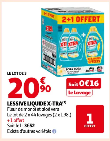 Promotie: Lessive liquide X-TRA