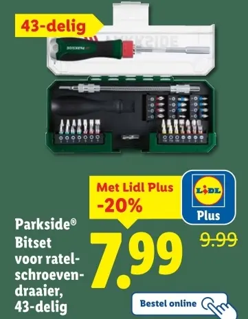 Aanbieding: Bitset voor ratel-schroevendraaier