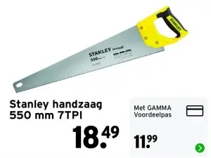 Aanbieding: Handzaag 550 mm 7TPI