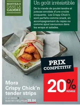Offre: Mora Crispy Chick'n tender strips
