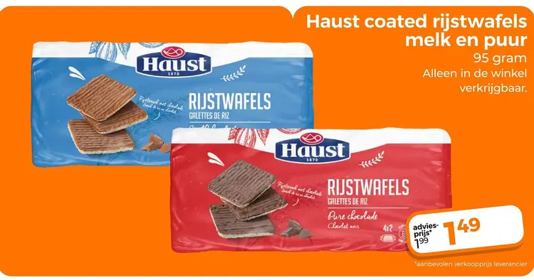 Aanbieding: Coated rijstwafels melk en puur