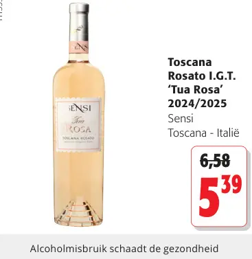 Promotie: Toscana Rosato I.G.T. 'Tua Rosa' 2024/2025