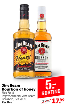 Aanbieding: Jim Beam Bourbon of honey