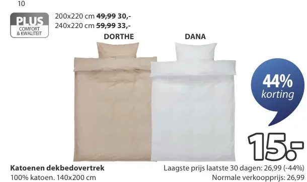 Aanbieding: Katoenen dekbedovertrek