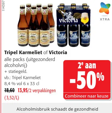 Promotie: Tripel Karmeliet of Victoria