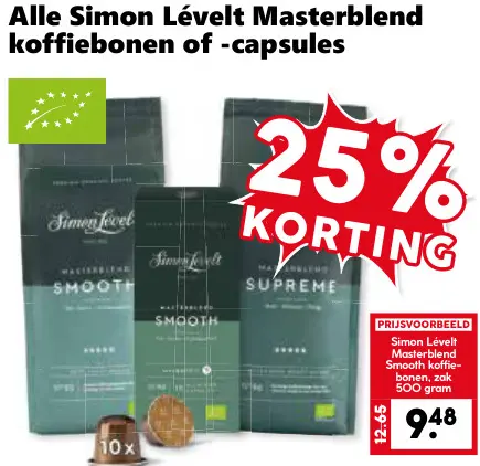 Aanbieding: Masterblend koffiebonen of -capsules