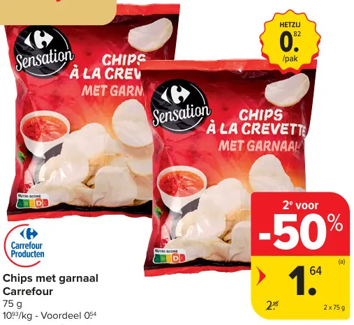 Promotie: Chips met garnaal
