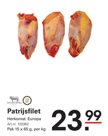 Aanbieding: Patrijsfilet