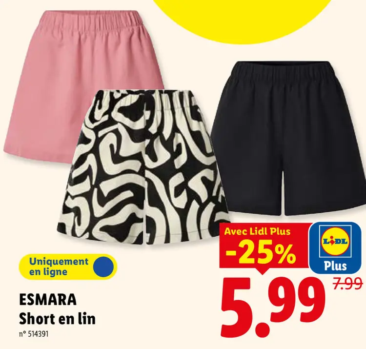 Offre: Short en lin