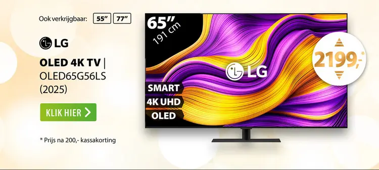 Aanbieding: LG OLED EVO 4K 65G56LS (2025)