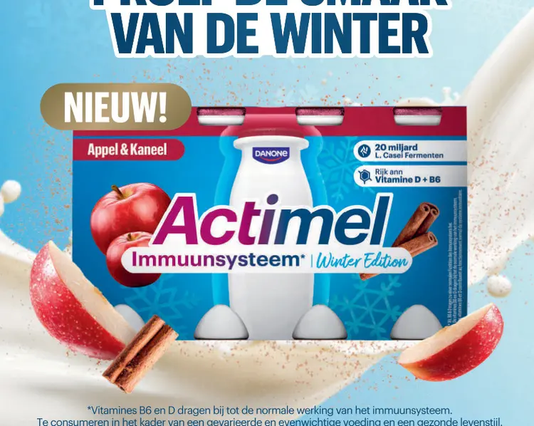 Aanbieding: Actimel Immuunsysteem Winter Edition Appel & 