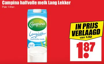 Aanbieding: Campina halfvolle melk Lang Lekker