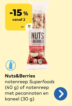 Aanbieding: Nuts & Berries notenreep Superfoods of notenr