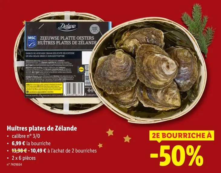 Offre: Huîtres plates de Zélande