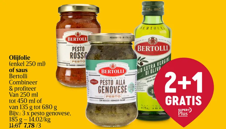 Aanbieding: Olijfolie of saus